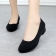 Black minimalist classic flat shoes