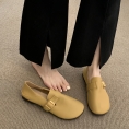 Brown anti-skid lightweight flat shoes