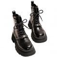 Metal lock increased motorcycle Martin boots